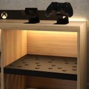 Ver imagem 4 de Rack Bancada Gamer Geek Madeira Metal xbox com LED Incluso