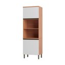 Ver imagem 1 de Paneleiro Torre Quente para Forno-micro-ondas com 3 Portas Multimóveis Cr20401 Freijó-branco