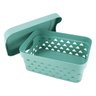 Cesto Organizador com Tampa (M) - Turquesa - 2