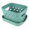 Cesto Organizador com Tampa (P) - Turquesa - 3