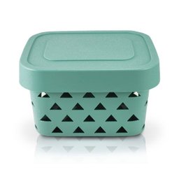 Cesto Organizador com Tampa (P) - Turquesa - 1