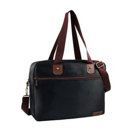 Bolsa para Trabalho Masculina - Preto/Marrom - 4