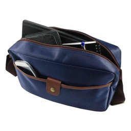 Bolsa Transversal Masculina - Azul/marrom - 2
