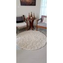 Ver imagem 1 de Tapete Algodão P Sala Quarto Redondo 1,0Mx1,0M-Cru Pelo Alto