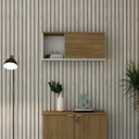 Ver imagem 4 de Armário Aéreo com Nicho e Porta Basculante 35x80x35cm Wlnp80 com Vermont Oak
