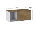 Ver imagem 6 de Armário Aéreo com Nicho e Porta Basculante 35x80x35cm Wlnp80 com Vermont Oak