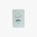 Ver imagem 1 de Millenium 1 Interruptor Simples +tomada 2 P+t 10a 39045 Mectronic