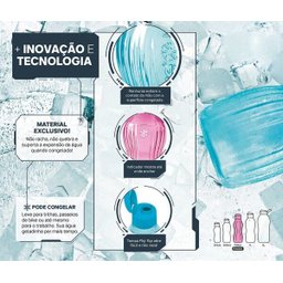 Eco Tupper Freezer 750ml Rosa Glacê Garrafa Tupperware Lançamento - 2