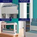 Ver imagem 2 de Treliche Solteiro Cabeceira Bau 1 Porta 225x87 Cm15 Branco Dtall Branco