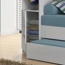 Ver imagem 5 de Treliche Solteiro Cabeceira Bau 1 Porta 225x87 Cm15 Branco Dtall Branco