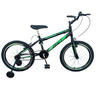 BICICLETA ARO 20 BNT PULSE MTB FREIO V-BRAKE RODA LATERAL:Preto com Verde - 1