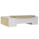 Ver imagem 7 de Mesa Escritório Presidente e Balcão 2 Portas 3 Gavetas Corp A06 Carvalho/branco - Mpozenato