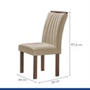 Ver imagem 3 de Mesa Kyra 170CMX90CM 6 Cadeiras Arizona Tampo Smart Plus Vidro Off White
