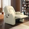 Cadeira Poltrona do Papai Reclinável Austin Massagem e Aquecimento Giratório Balanço Pu Bege G31 - 6