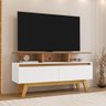 Rack Bancada Tv 50 Pol 120 Cm Rubi Cinamomo Branco Bechara - 6