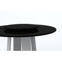 Ver imagem 2 de Mesa de Jantar Redonda Isabela 1,35m com Tampo Giratório Off White/preto/preto - New Ceval