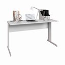 Ver imagem 4 de Mesa Retangular New City Pé Metálico Light 135 cm Cinza Cristal Gebb Work
