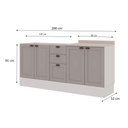 Ver imagem 2 de Armário de Cozinha Americana Completa Compacta Iluminata Genialflex Branco/fendi - Genialflex