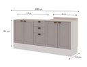 Ver imagem 2 de Armário de Cozinha Americana Completa Compacta Iluminata Genialflex Branco/fendi - Genialflex