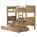 Ver imagem 2 de Beliche C/ Escada e Cama Auxiliar com 3 Colchões Kit Incluso:beliche/amêndoa