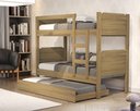 Ver imagem 3 de Beliche C/ Escada e Cama Auxiliar com 3 Colchões Kit Incluso:beliche/amêndoa