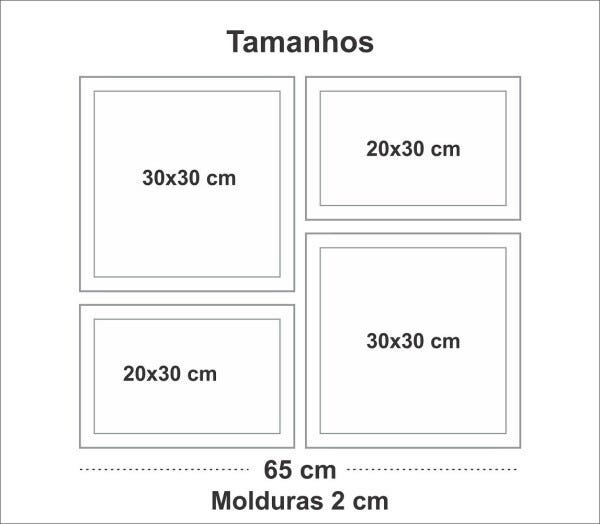 Kit 4 quadros decorativos Antes de tudo fé e folhas - 4