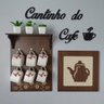 Frase Cantinho do café em MDF laminado tamanho 60 cm - 3