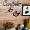 Frase Cantinho do café em MDF laminado tamanho 60 cm - 4