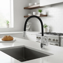 Ver imagem 2 de Torneira Flexível Gourmet Cozinha Preta Emborrachada Mesa Misturador