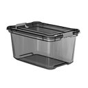 Ver imagem 1 de Kit 3 Caixas Plásticas Organizadoras 50l, 35l, 27l Cinza