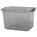 Ver imagem 4 de Kit 3 Caixas Plásticas Organizadoras 50l, 35l, 27l Cinza