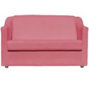 Ver imagem 3 de Kit Namoradeira + 4 Poltronas Decorativas para Sala Mila Suede Cores Pé de Plastico Cromado