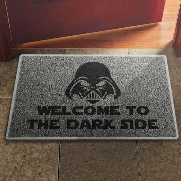 Tapete Capacho Dark Side Darth Vader Star Wars Decoração Geek Nerd Guerra Nas Estrelas - 1