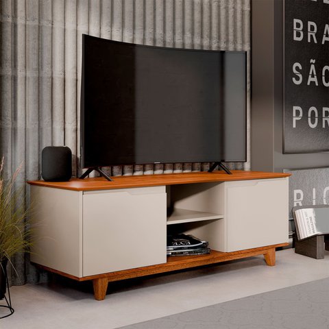 Rack Bancada Flow Off White com Freijo