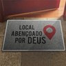 Tapete Capacho Local Abençoado Por Deus Cristão Deus Religiao Doutrina - 1