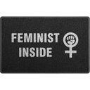 Ver imagem 2 de Tapete Capacho Feminist Inside Fiminismo Feminista Igualdade Entre Generos