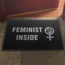 Ver imagem 1 de Tapete Capacho Feminist Inside Fiminismo Feminista Igualdade Entre Generos