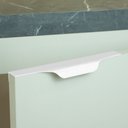 Ver imagem 2 de Kit 2 Puxadores de Alumínio para Armário 200 Mm Cor Branco Modelo Slim Wave Aluminium Decor