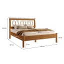 Ver imagem 3 de Cama Queen Madeira 158x198 Cabeceira Palito em X Mel Moderna Estrado Lice Idimex