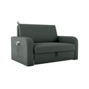 Ver imagem 1 de Sofá Cama Daiane 2 Lugares com Baú Veludo Maserati Cinza Matrix