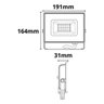 Refletor Holofote Branco Led Tr Slim 50w 3000k Taschibra - 3