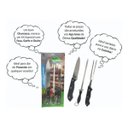 Ver imagem 2 de Kit Para Churrasco Faca Chaira Garfo 3 Unidades Jogo Cozinha