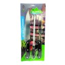 Ver imagem 3 de Kit Para Churrasco Faca Chaira Garfo 3 Unidades Jogo Cozinha