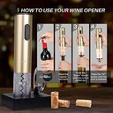 Ver imagem 3 de Secura Abridor Elétrico de Vinho Automático com Cortador de Lacre (champagne Gold)