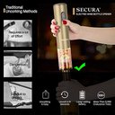 Ver imagem 2 de Secura Abridor Elétrico de Vinho Automático com Cortador de Lacre (champagne Gold)