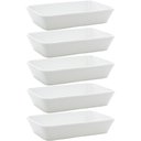 Ver imagem 1 de 5 Travessas Brancas de Porcelana 29x20x5cm Retangulares Línea Refratário para Gratinados