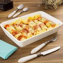 Ver imagem 2 de 5 Travessas Brancas de Porcelana 29x20x5cm Retangulares Línea Refratário para Gratinados