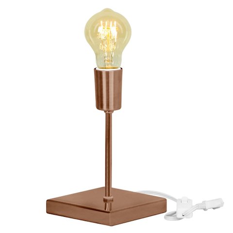 Luminária de Mesa Abajur Vintage New Cobre com Lâmpada
