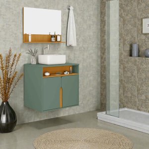 Kit Banheiro Pistache Naturelle Decor Pratico