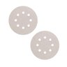 Kit 20 Disco de Lixa Pluma Branco Com Velcro 125mm 8 Furos Grão 120 Roto Orbital Madeira Massa - 2